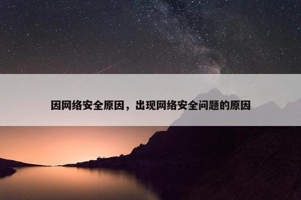 因网络安全原因，出现网络安全问题的原因