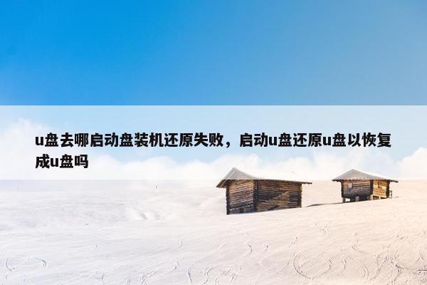 u盘去哪启动盘装机还原失败，启动u盘还原u盘以恢复成u盘吗