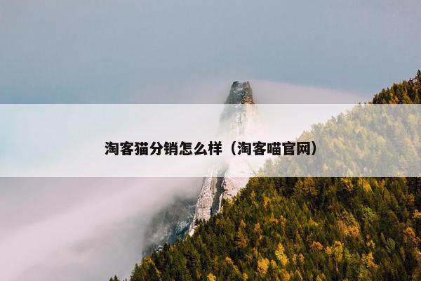 淘客猫分销怎么样（淘客喵官网）
