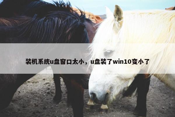 装机系统u盘窗口太小，u盘装了win10变小了