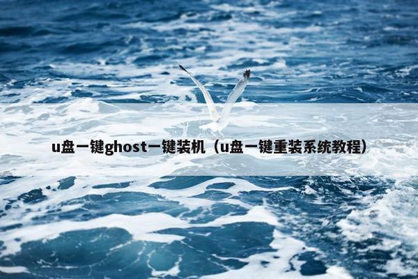 u盘一键ghost一键装机（u盘一键重装系统教程）