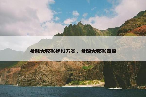 金融大数据建设方案，金融大数据效益