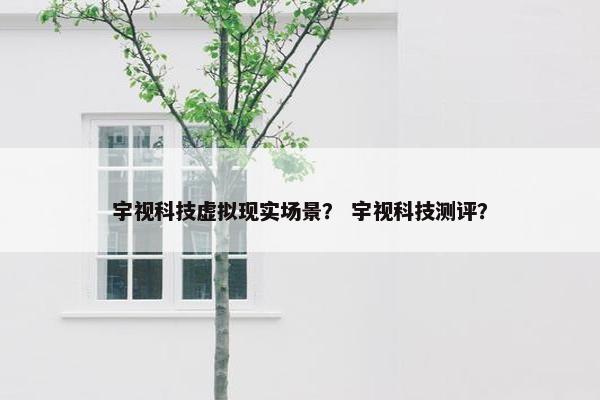 宇视科技虚拟现实场景？ 宇视科技测评？
