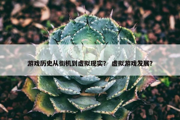 游戏历史从街机到虚拟现实？ 虚拟游戏发展？
