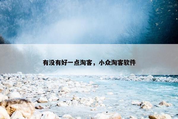 有没有好一点淘客，小众淘客软件