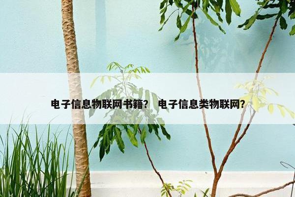电子信息物联网书籍？ 电子信息类物联网？