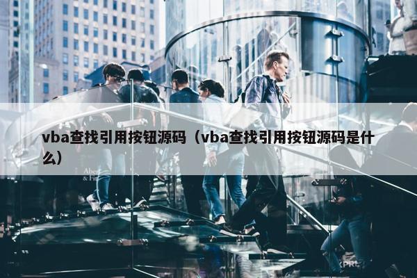 vba查找引用按钮源码（vba查找引用按钮源码是什么）