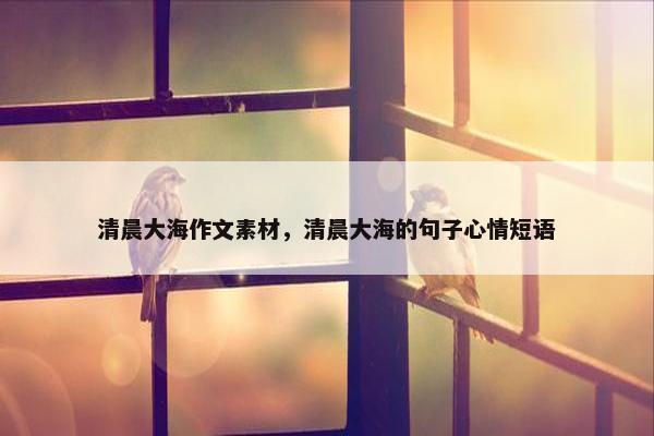清晨大海作文素材，清晨大海的句子心情短语