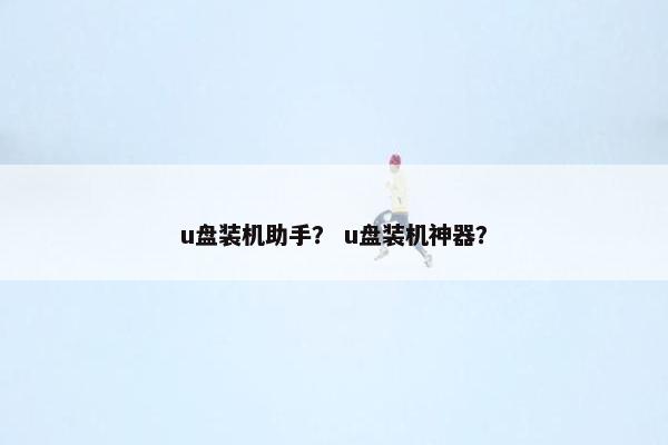 u盘装机助手？ u盘装机神器？