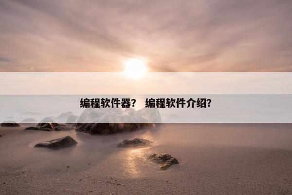 编程软件器？ 编程软件介绍？