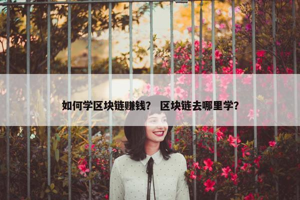 如何学区块链赚钱？ 区块链去哪里学？