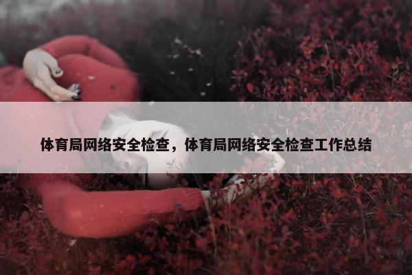 体育局网络安全检查，体育局网络安全检查工作总结