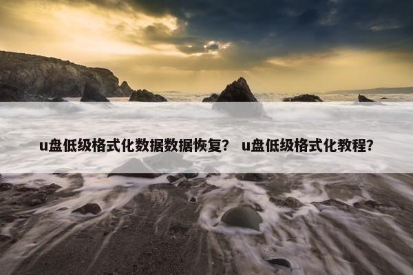 u盘低级格式化数据数据恢复？ u盘低级格式化教程？