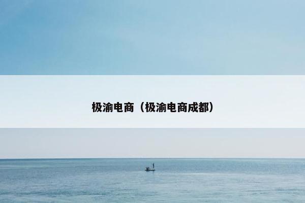 极渝电商（极渝电商成都）